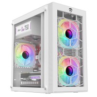 PC Power Spider Web Crystal Mini WH With 230W PSU & 3 FANS Gaming Case